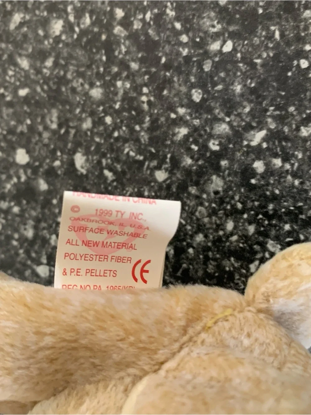 Ty Plush Beanie Baby Almond Bear